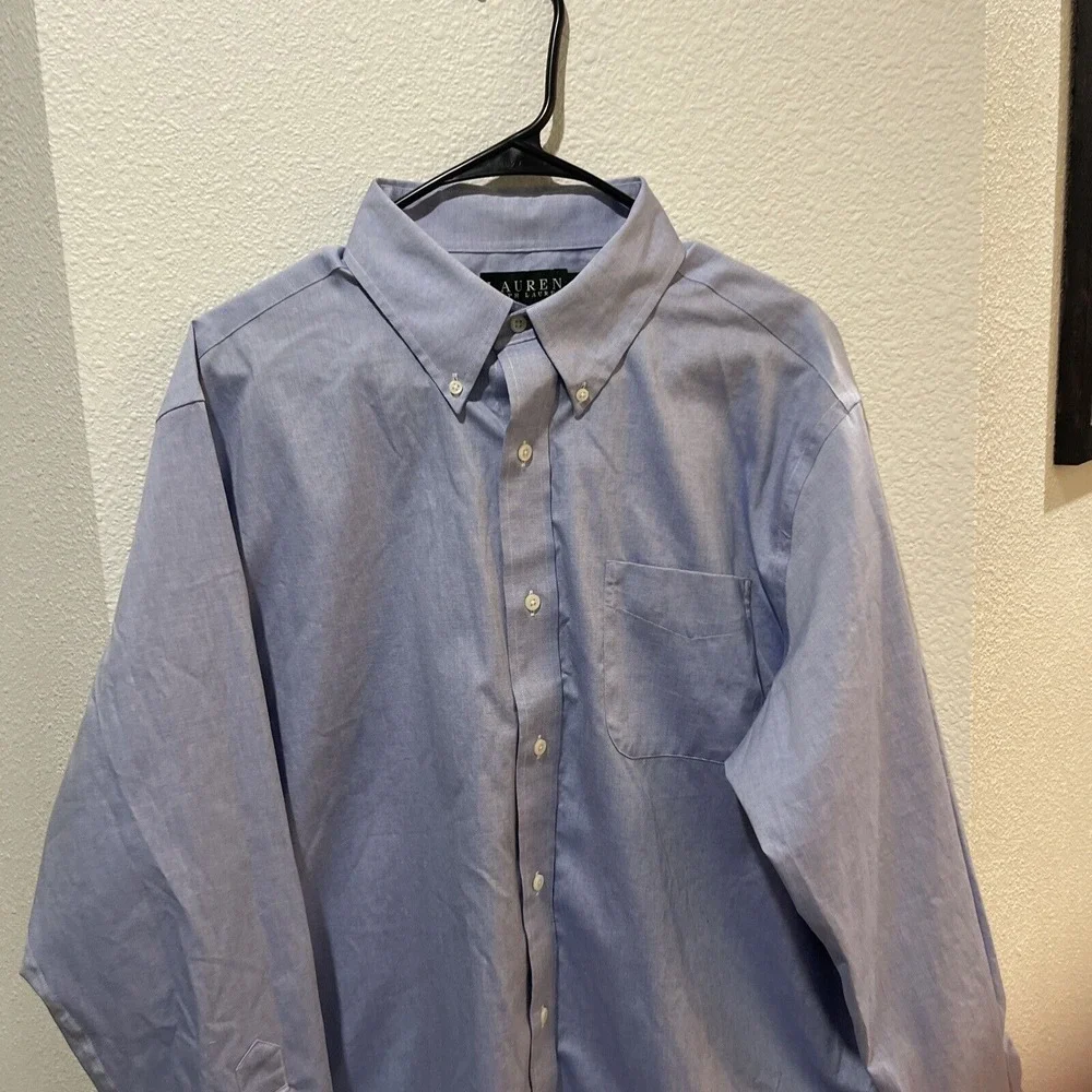 Lauren Ralph Lauren Classic Fit Non-Iron Cotton Button Down Dress Shirt 17 34/35